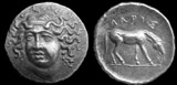 Nymph Larissa, Thessaly, ca. 350 325 BC Nymph Larissa, Thessaly, ca. 350 325 BC